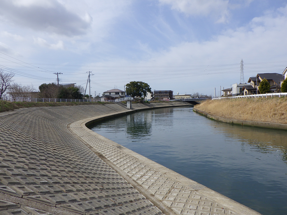 県単河川維持工事（村田川八幡外堆積土砂撤去工）